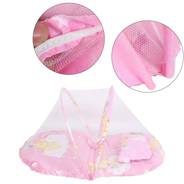 خيمة الناموسية باللون الزهري 🩷 🎀