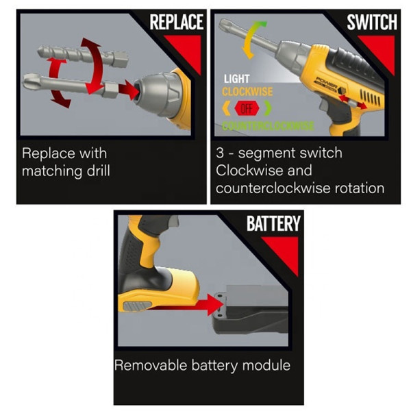 درل للأطفال يعمل عن طريق البطاريات 🔩🪛